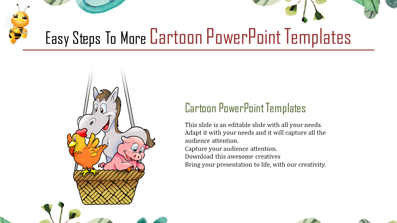 Simple Cartoon PowerPoint Templates Presentation Design